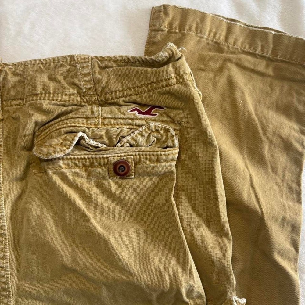 Y2K vintage Hollister tan khaki cargo pants grunge - Picture 5 of 7